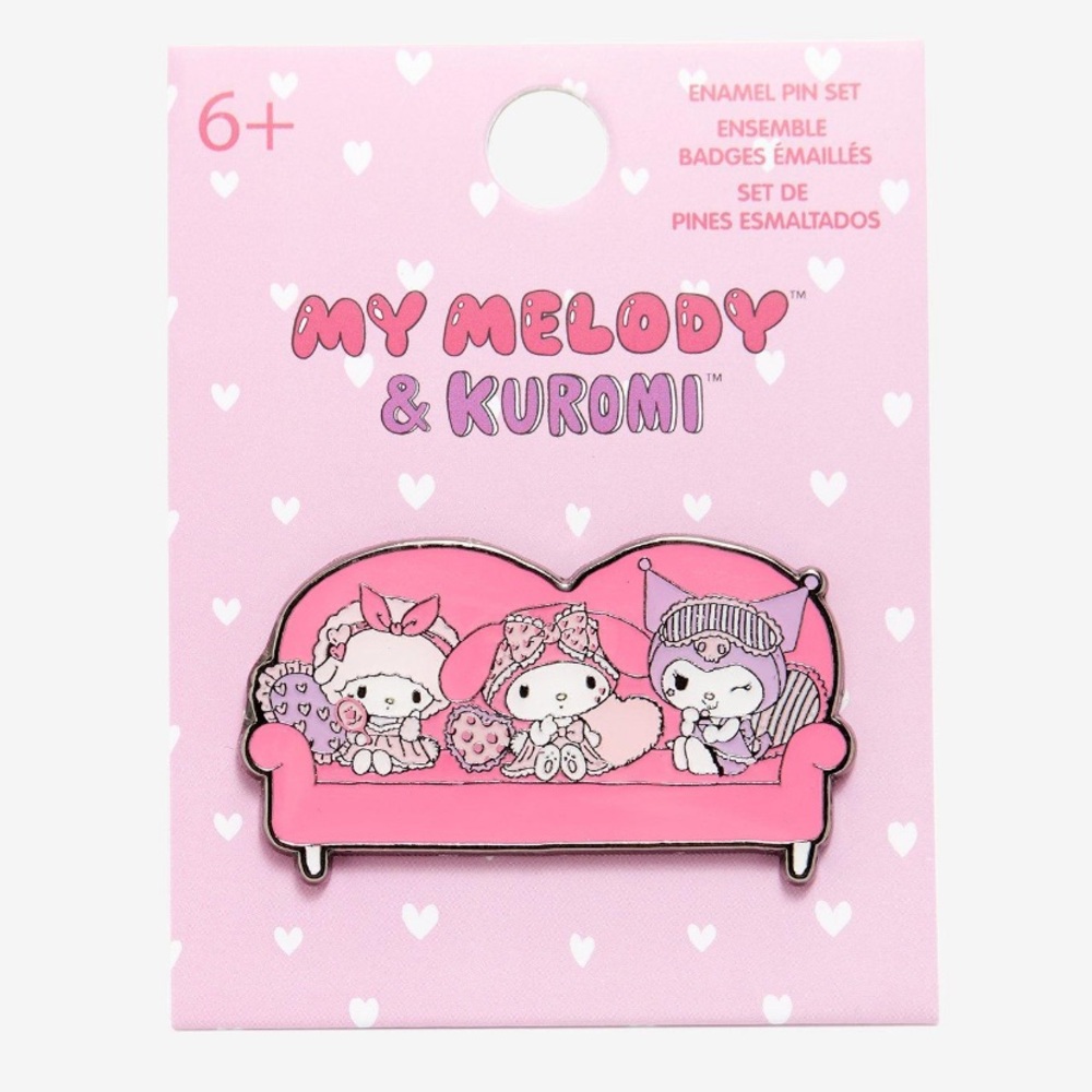 Hot Topic Loungefly My Melody & Kuromi‎ Slumber Party Enamel Pin